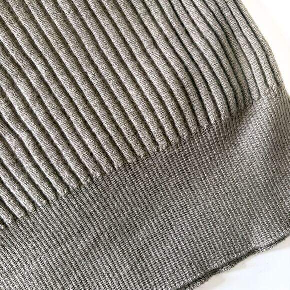 MASION MARGIELA 100% Wool Ribbed Knit Sweater in Khaki Gray Size XL - Picture 10 of 14